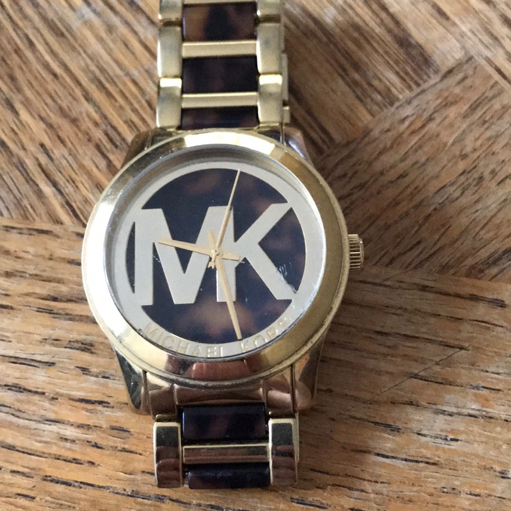 EUC Michael Kors tortoise watch